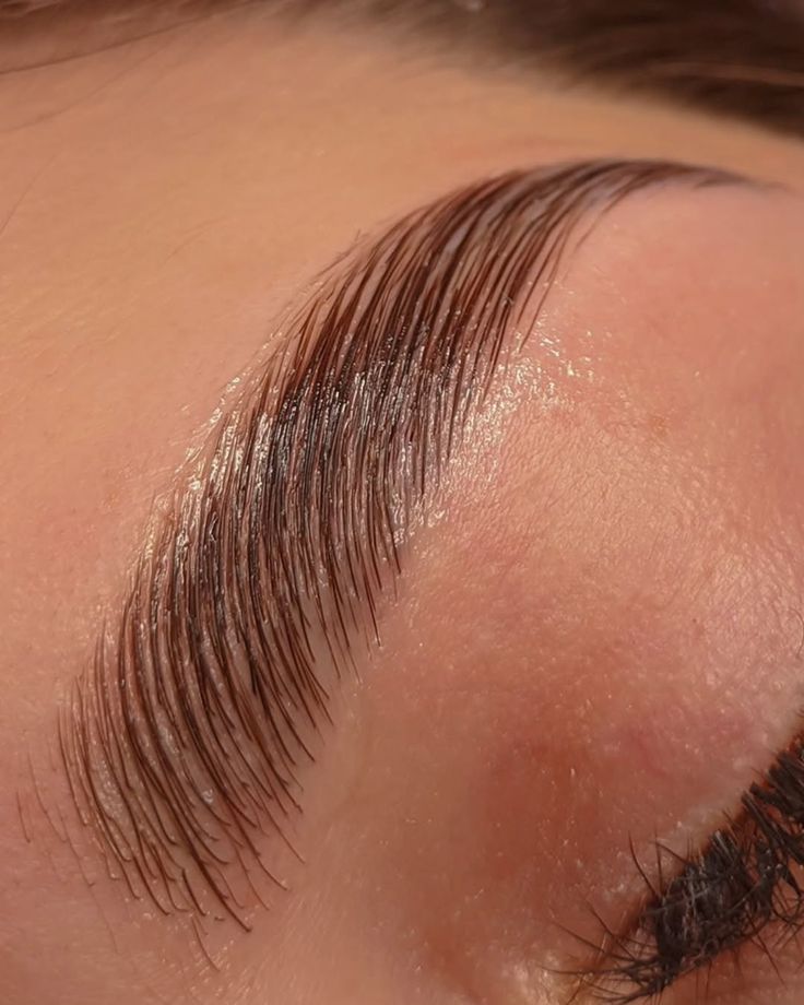 Sobrancelhas alinhadas com Brow Lamination