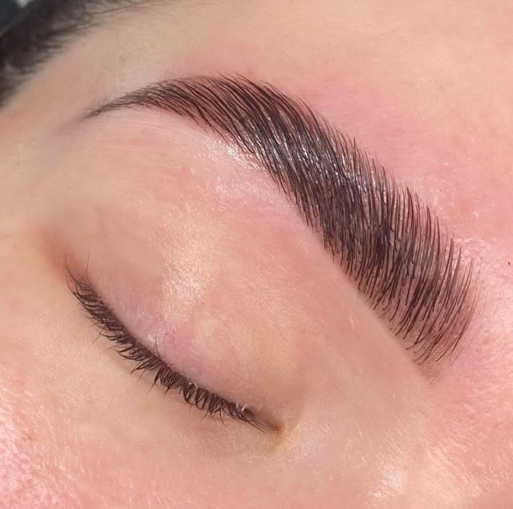 Sobrancelhas alinhadas com Brow Lamination